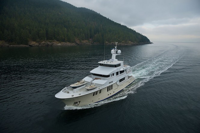 First Nordhavn 120 superyacht AURORA underway
