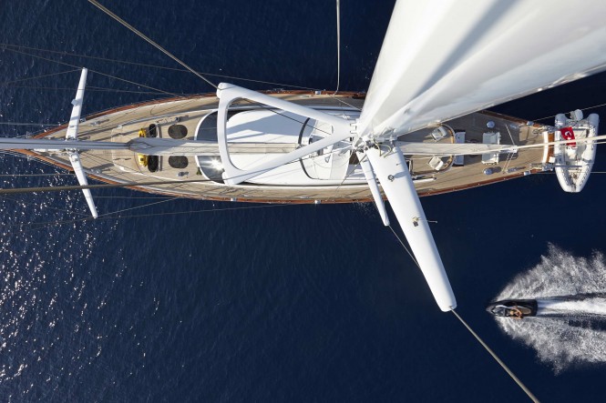 Glorious Yacht from above