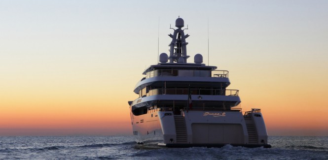 Grace E Yacht - aft view