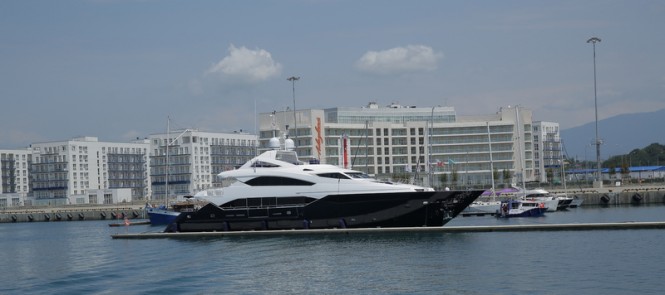 Imeretinskiy marina in Sochi, Russia