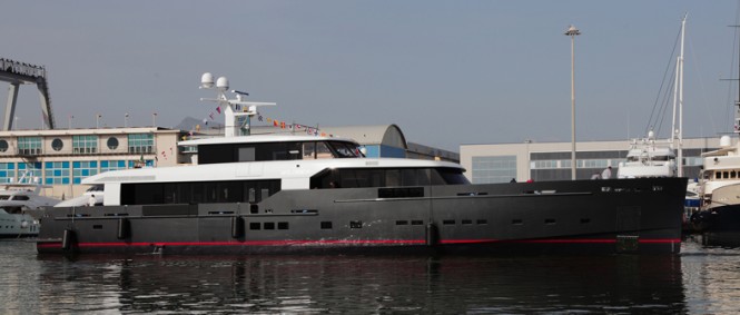 Luxury motor yacht My Logica on the water