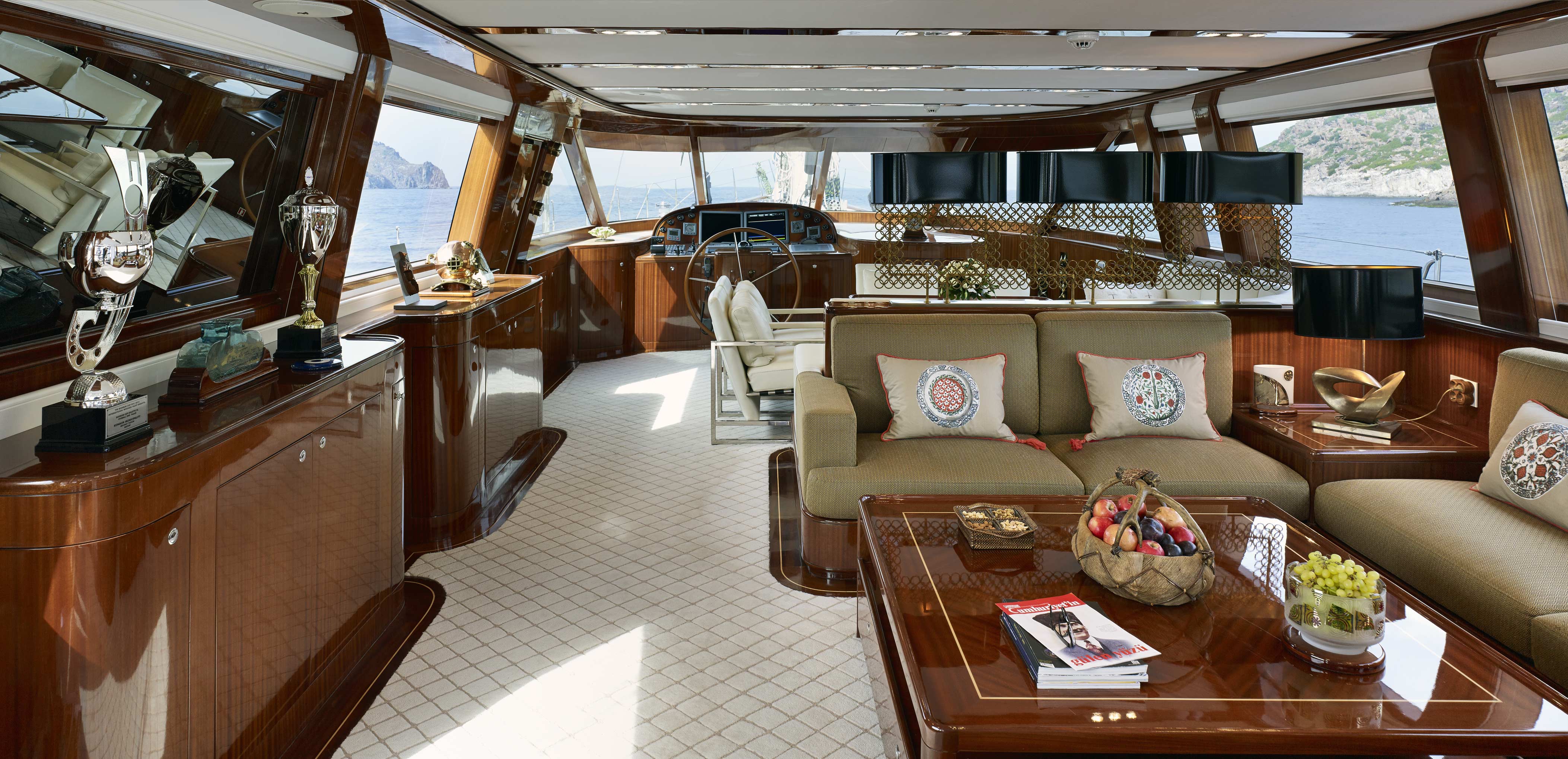 inside of a luxury yacht