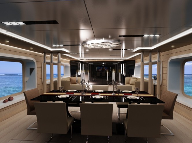 Luxury yacht NB 89 - Dining