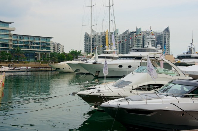 Luxury yachts on display at Singapore Yacht Show 2014