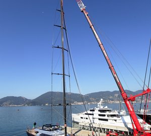 Perini Navi completes mast stepping of 60m sailing yacht PERSEUS³