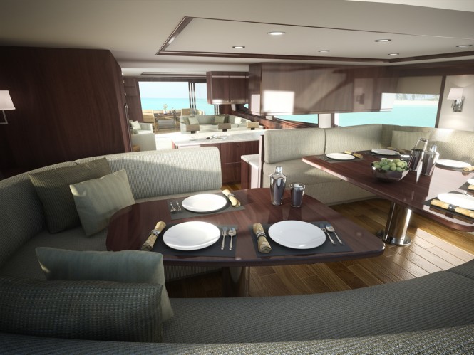 Motor yacht Viking 75 - Dining