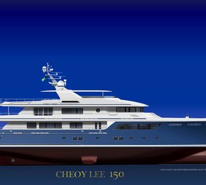 New motor yacht CHEOY LEE 150 design by Cheoy Lee and Jon Overing 