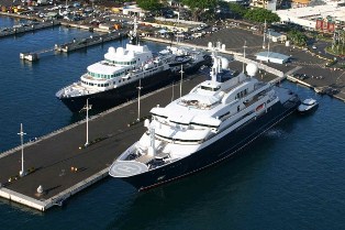 Papeete Port receiving some large visitors