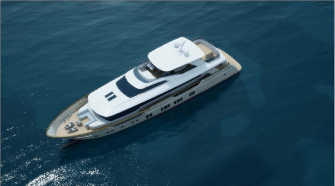 Superyacht NB88 from above