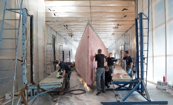 Swan 115-001 in build at Oy Nautor Ab, Finland © Nautor's Swan / Carlo Borlenghi