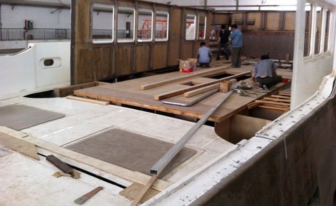 Works on motor yacht Nordhavn 96