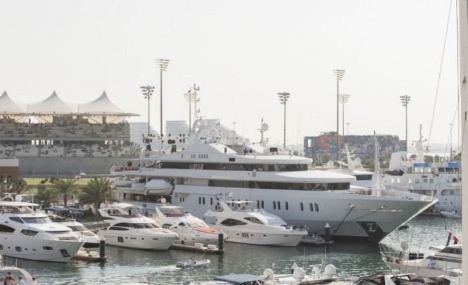 Yas Marina positioned in the beautiful Middle East yacht holiday location - Abu Dhabi