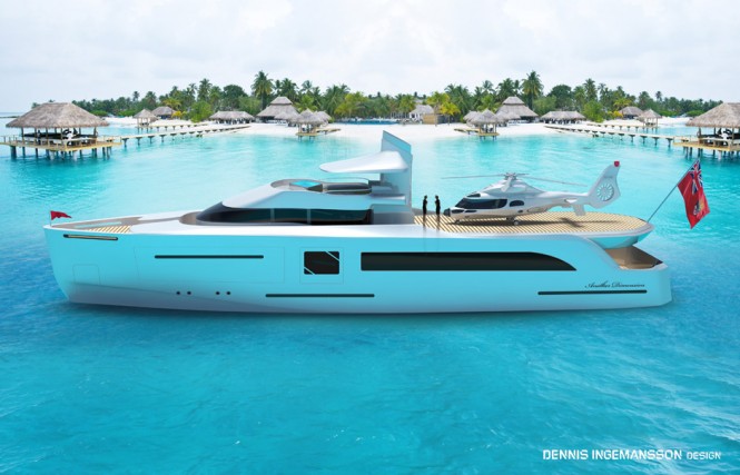 42m super yacht Another Dimension concept by Dennis Ingemansson