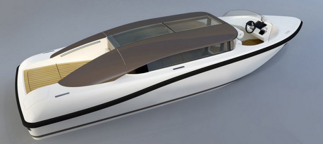 8.0m SL Limousine luxury yacht tender - aft view 8.0m SL Limousine luxury yacht tender - aft view
