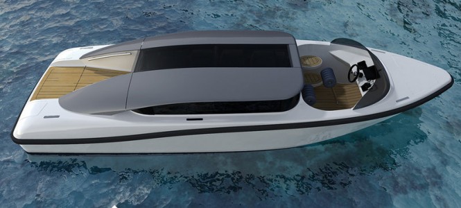 8.0m SL Limousine yacht tender from above 8.0m SL Limousine yacht tender from above