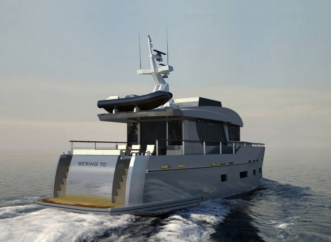 Bering 70 Yacht - aft view