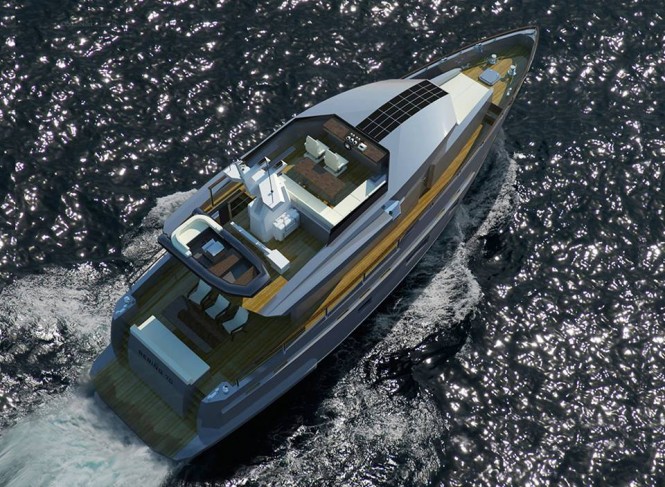 Bering 70 Yacht from above