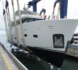 Launch of first Nauta Air 90 motor yacht NOGA by Cantiere delle Marche