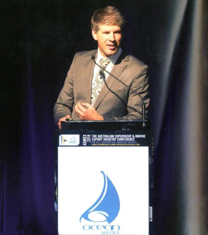 Erwin Bamps, Gulf Craft’s CEO, one of the key speakers at the ASMEX 2014