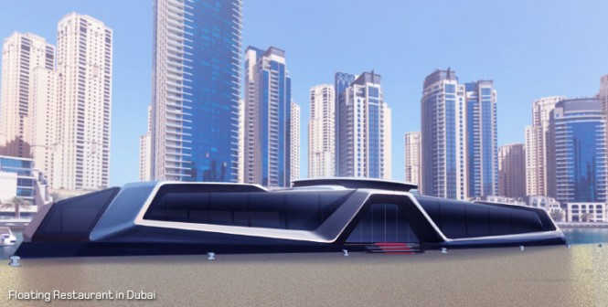 Floating Restaurant in Dubai created by Sunreef Yachts