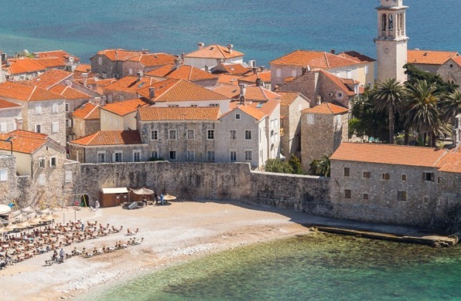 Historic town of Budva in Montenegro
