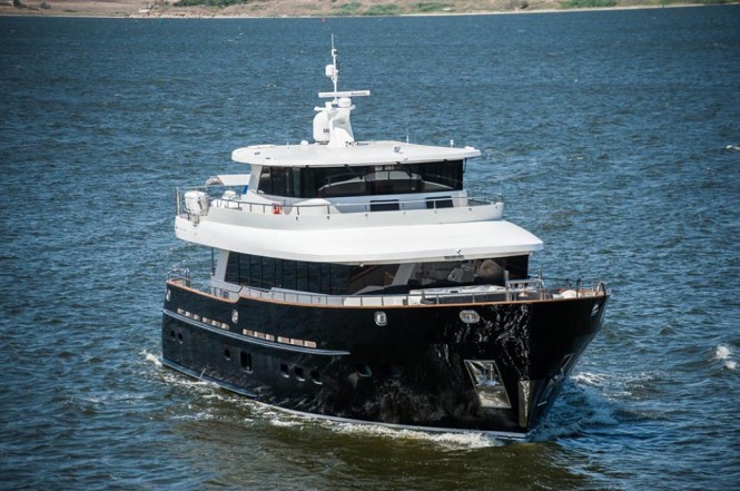 Luxury explorer yacht Destiny underway