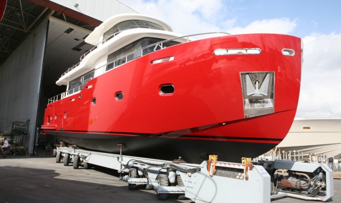 Luxury motor yacht under refit at WService Shipyard