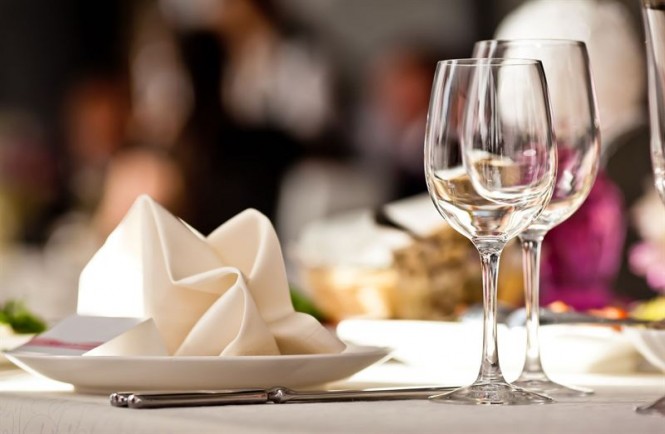 Luxury restaurant table