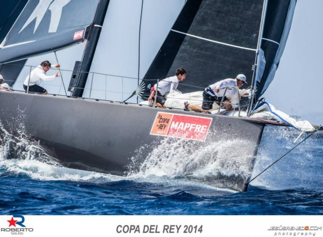 Luxury sailing yacht Robertissima at Copa del Rey 2014 - Photo by Jesus Renedo