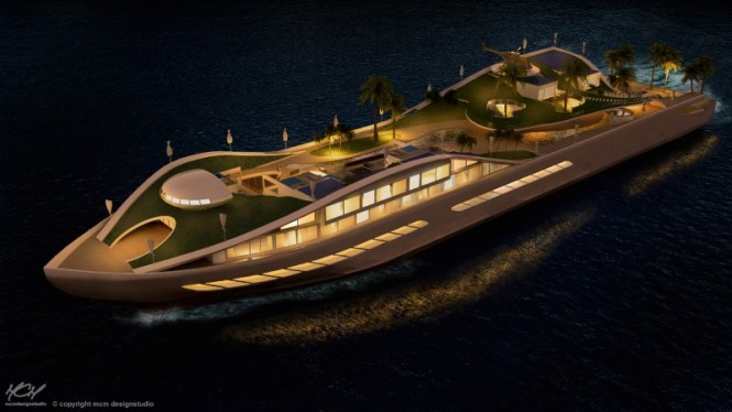 Luxury superyacht Island (E)motion concept by MCM Designstudio