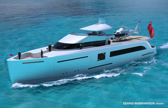 Luxury yacht Another Dimension concept underway