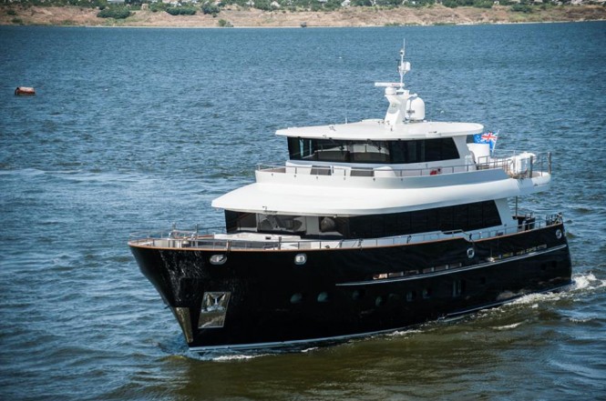 Luxury yacht Destiny - side view