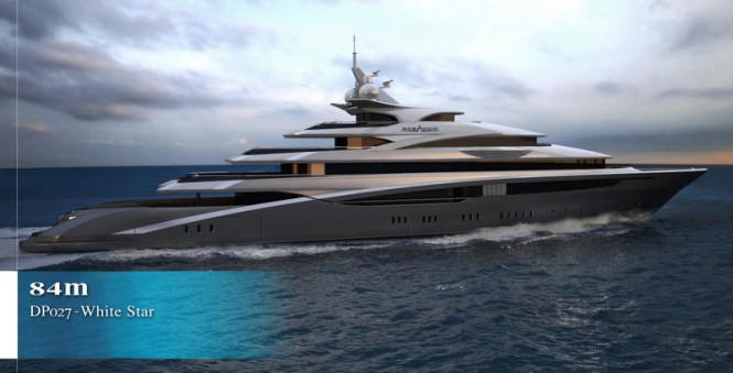 Luxury yacht White Star concept - side view