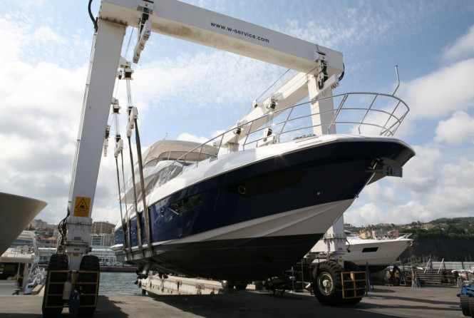Luxury yacht under refit at WService Shipyard