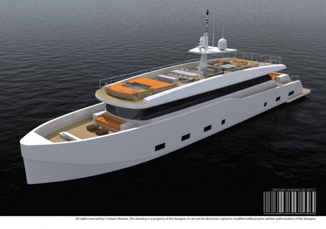 New 38,5m super yacht Project MY385_CMA by Cristiano Mariani Architect