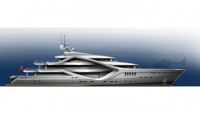 New 68m Tony Castro Yacht Concept - Profile
