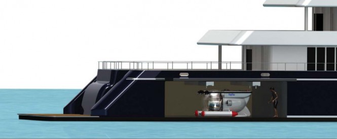 Super Yacht Sub 3 aboard a Superyacht