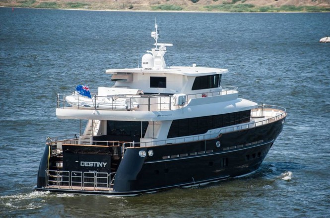 Super yacht Destiny - aft view