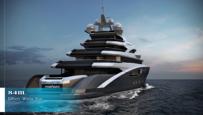 Superyacht White Star concept - aft view Superyacht White Star concept - aft view