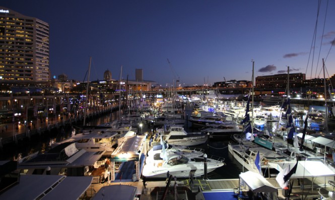 Sydney International Boat Show 2014 by night