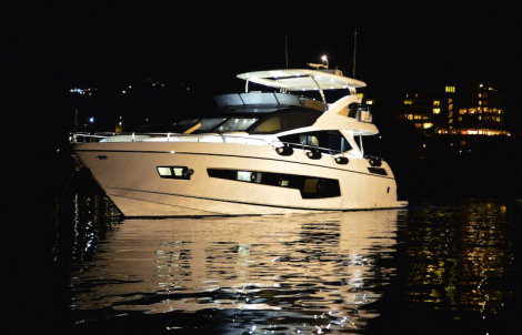 The Sunseeker 75 Yacht FINEZZA was the star of the Sunset in Corfu event
