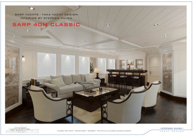 40m Sarp Classic Superyacht - Lounge