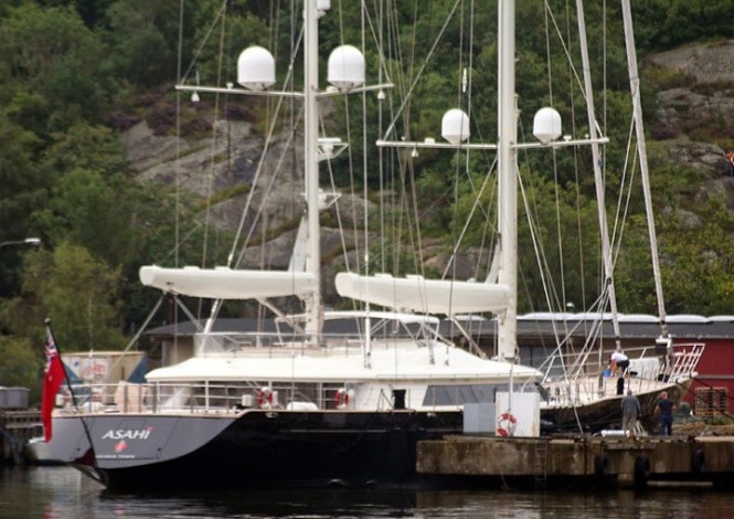 56m Perini Navi superyacht Asahi (ex Riela) - Image credit to RSB Rigging