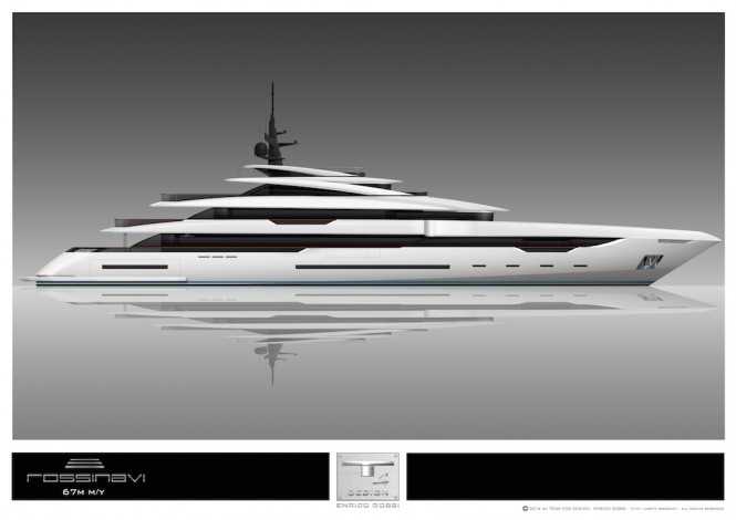 67m Prince Shark Yacht - Team For Design - Enrico Gobbi Mega Yacht for Rossinavi