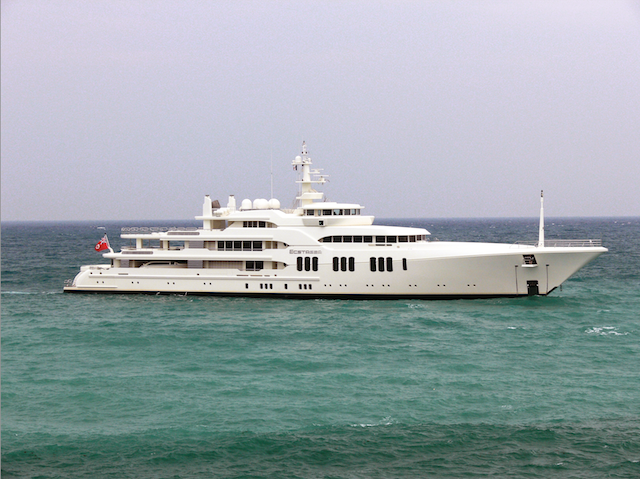 86m mega yacht Ecstasea is one of many superyachts to have arrived in Trieste. Photo credit to Raphael Montigneaux