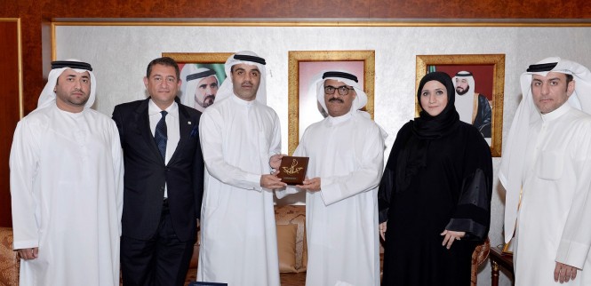 A delegation from Dubai Maritime City Authority (DMCA) at Ministry Headquarters in Dubai