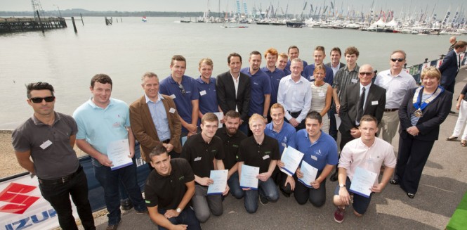 Sir Ben Ainslie at the Apprentice Awards Ceremony at the PSP Southampton Boat Show 2014