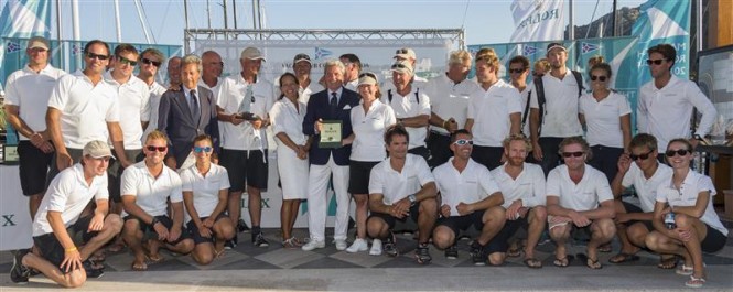 CREW OF LIONHEART (NED), WINNERS OF J-CLASS DIVISION - Photo Rolex:Carlo Borlenghi