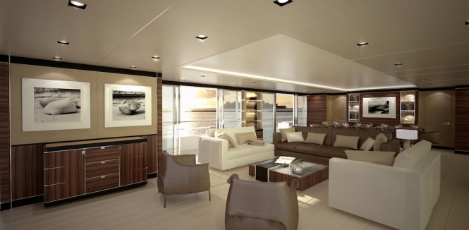 CRN luxury yacht CONERO - Main Saloon - CLASSIC
