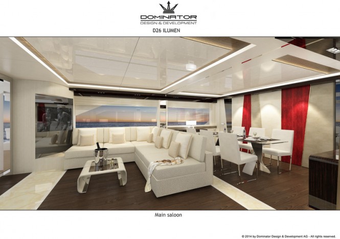 D26 M Yacht Ilumen - Main Saloon